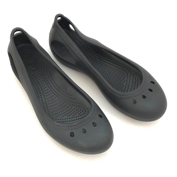 CROCS Kadee Ballet Flats Black Slip On Flats Women’s Size 9 - Picture 1 of 15